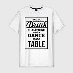 Футболка slim-fit Time to Drink, цвет: белый