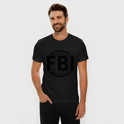 Футболка slim-fit FBI Agency, цвет: черный — фото 2