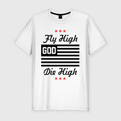 Футболка slim-fit Fly High, цвет: белый