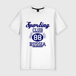 Футболка slim-fit Sporting club, цвет: белый