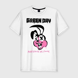Футболка slim-fit Green Day: Awesome as FCK, цвет: белый