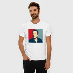 Футболка slim-fit Elon Musk: Portrait, цвет: белый — фото 2