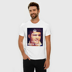 Футболка slim-fit Keep Calm & Love Zayn Malik, цвет: белый — фото 2