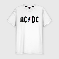 Футболка slim-fit AC/DC, цвет: белый