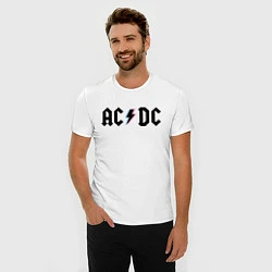 Футболка slim-fit AC/DC, цвет: белый — фото 2