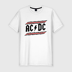 Футболка slim-fit AC/DC Voltage, цвет: белый