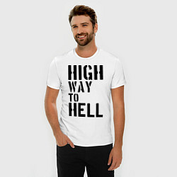 Футболка slim-fit High way to hell, цвет: белый — фото 2