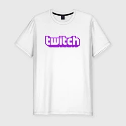 Футболка slim-fit Twitch Logo, цвет: белый