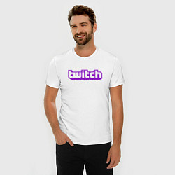 Футболка slim-fit Twitch Logo, цвет: белый — фото 2