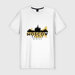 Мужская slim-футболка Москва - Россия