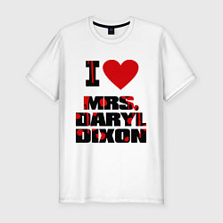 Футболка slim-fit I love Daryl, цвет: белый