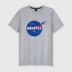 Футболка slim-fit NASA Delorean 88 mph, цвет: меланж