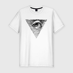 Футболка slim-fit The well-known eye, цвет: белый