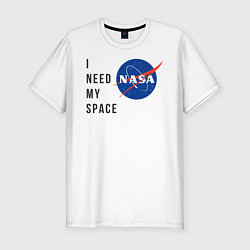 Мужская slim-футболка Nasa i need my space