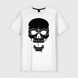 Мужская slim-футболка Злобный череп