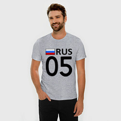 Футболка slim-fit RUS 05, цвет: меланж — фото 2