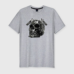 Футболка slim-fit Metallica - metal skull, цвет: меланж