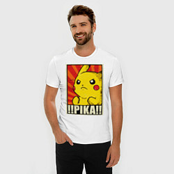 Футболка slim-fit Pikachu: Pika Pika, цвет: белый — фото 2