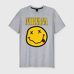 Мужская slim-футболка NIRVANA
