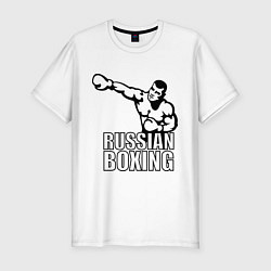 Мужская slim-футболка Russian boxing