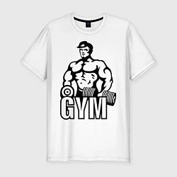 Футболка slim-fit Gym Men's, цвет: белый