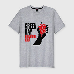 Футболка slim-fit Green Day: American idiot, цвет: меланж