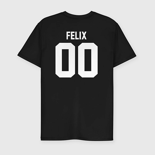 Мужская slim-футболка STRAY KIDS FELIX / Черный – фото 2