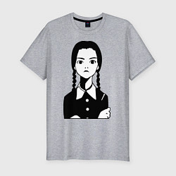 Футболка slim-fit Wednesday Addams, цвет: меланж