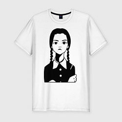 Мужская slim-футболка Wednesday Addams