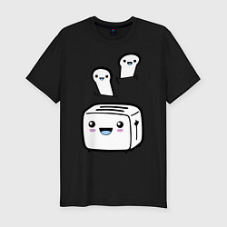Мужская slim-футболка Позитивный тостер