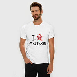 Футболка slim-fit I love anime, цвет: белый — фото 2