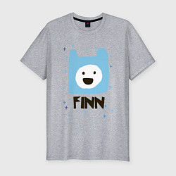 Мужская slim-футболка Время приключений Finn