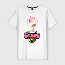 Мужская slim-футболка Brawl Stars Leon Unicorn