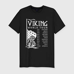 Мужская slim-футболка Viking world tour