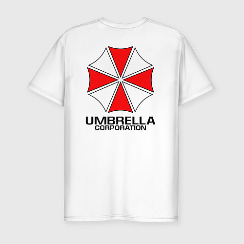 Мужская slim-футболка UMBRELLA CORP / Белый – фото 2