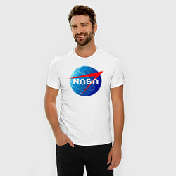 Футболка slim-fit NASA Pixel, цвет: белый — фото 2