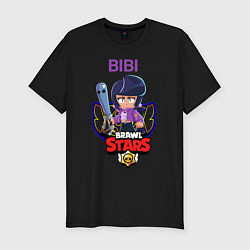 Футболка slim-fit BRAWL STARS BIBI, цвет: черный