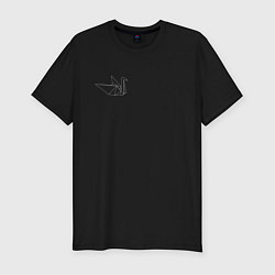 Мужская slim-футболка Бумажный журавлик