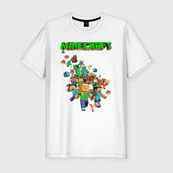 Футболка slim-fit Minecraft, цвет: белый