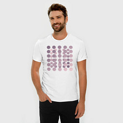 Футболка slim-fit Abstract circles, цвет: белый — фото 2