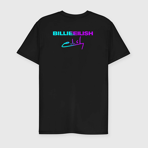 Мужская slim-футболка BILLIE EILISH / Черный – фото 2