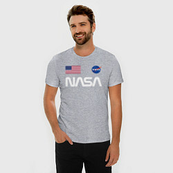 Футболка slim-fit NASA, цвет: меланж — фото 2