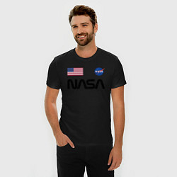 Футболка slim-fit NASA НАСА, цвет: черный — фото 2