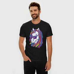 Футболка slim-fit Rasta Unicorn, цвет: черный — фото 2