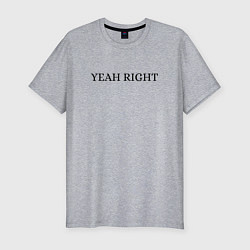 Футболка slim-fit YEAH RIGHT, цвет: меланж
