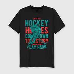 Мужская slim-футболка Hockey