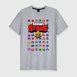 Футболка slim-fit BRAWL STARS, цвет: меланж