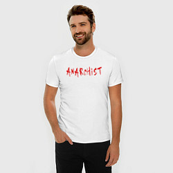 Футболка slim-fit Анархист, цвет: белый — фото 2