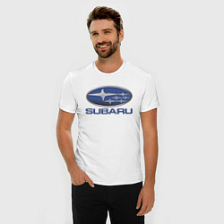 Футболка slim-fit SUBARU, цвет: белый — фото 2