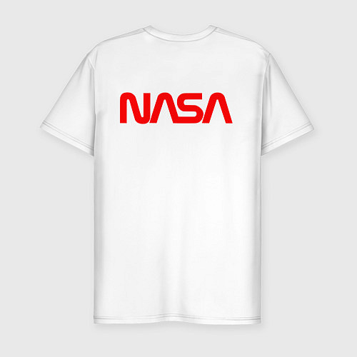Мужская slim-футболка NASA / Белый – фото 2
